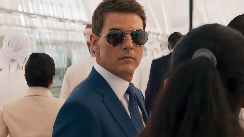 Ethan Hunt wearing sunglasses