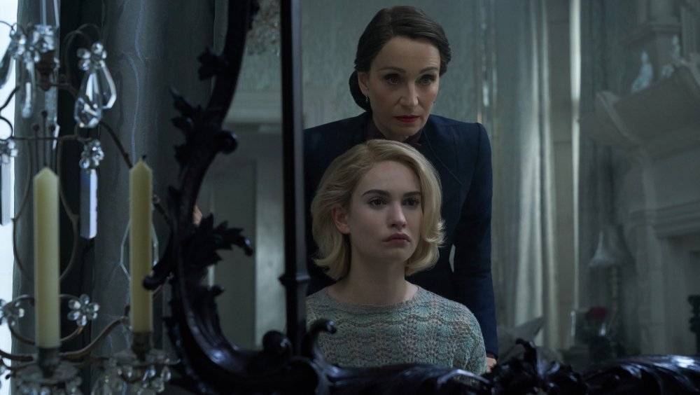 Kristin Scott Thomas and Lily James in Rebecca