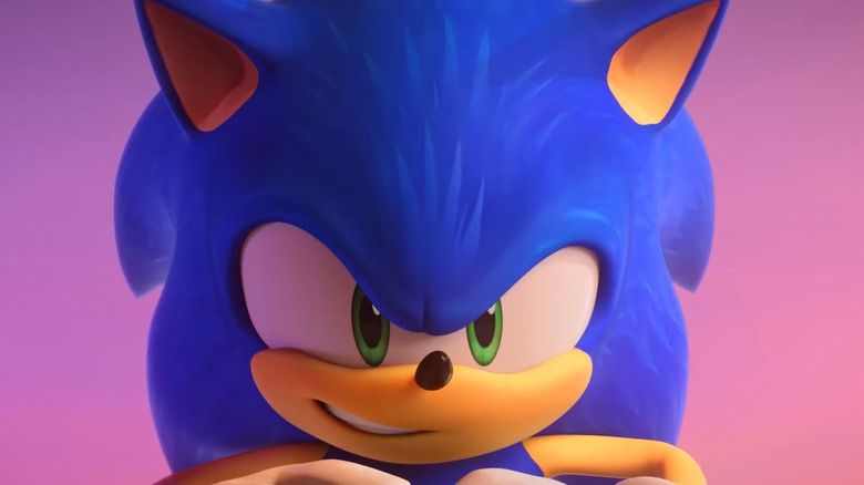 Sonic getting ready to save the day