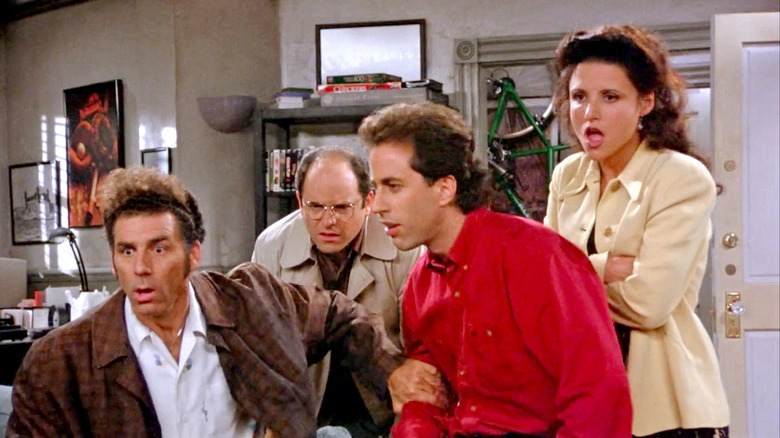 The group look shocked