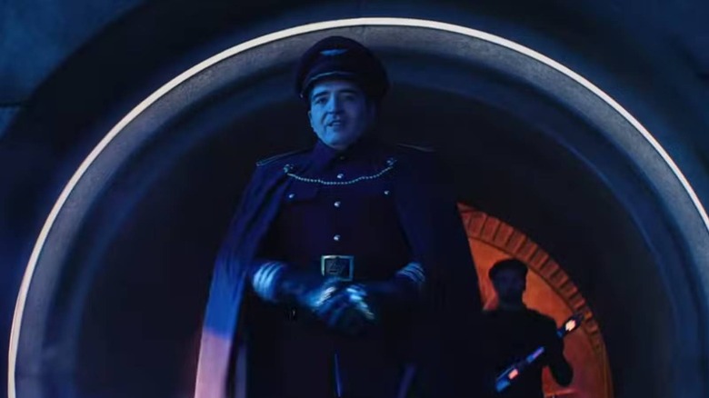 M. Bison basked in blue light in Street Fighter