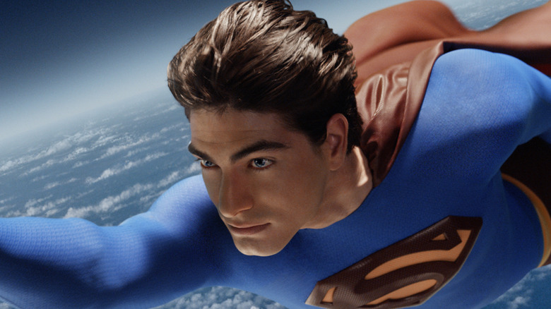Superman flies by