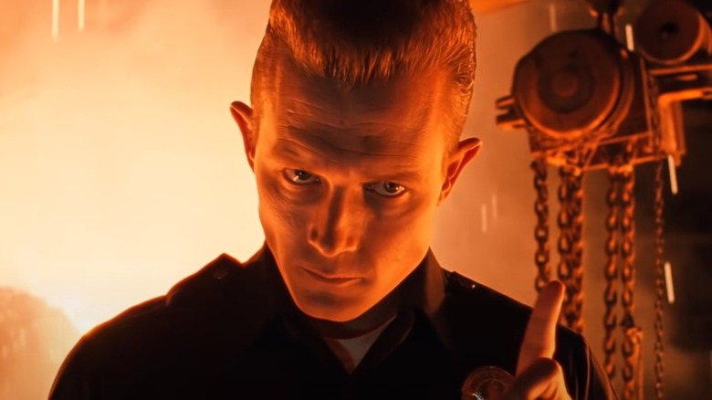 T-1000 wagging a finger