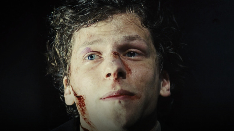 Simon James with bloody face