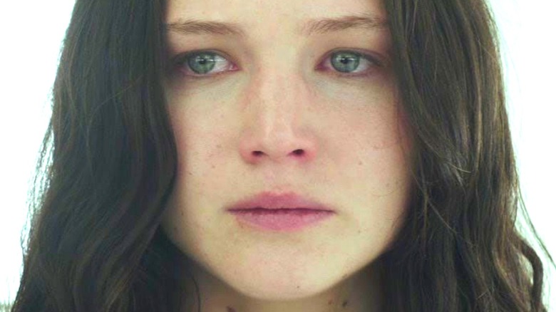 Sad Katniss in the film