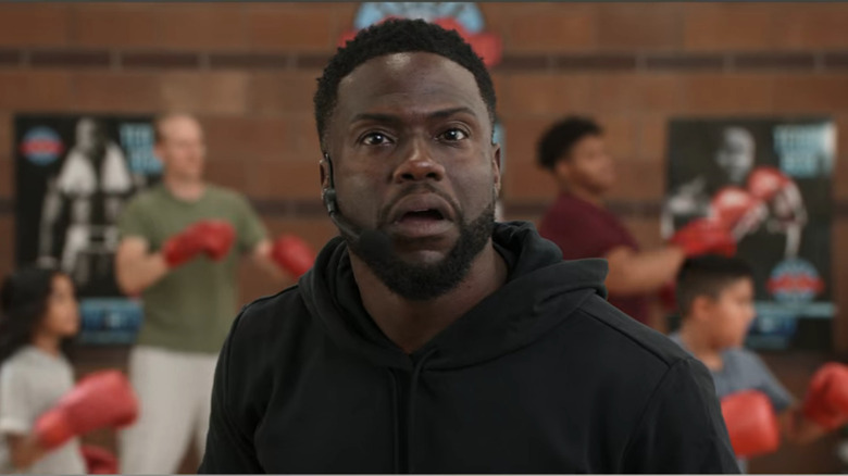 Teddy leads a group workout