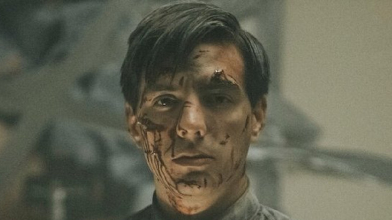 Vadhir Derbez covered in blood