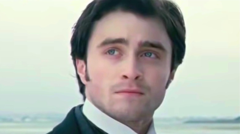 Daniel Radcliffe wearing a suit in The Woman in Black