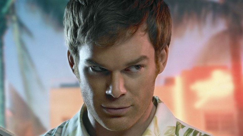 Dexter Morgan glancing sideways