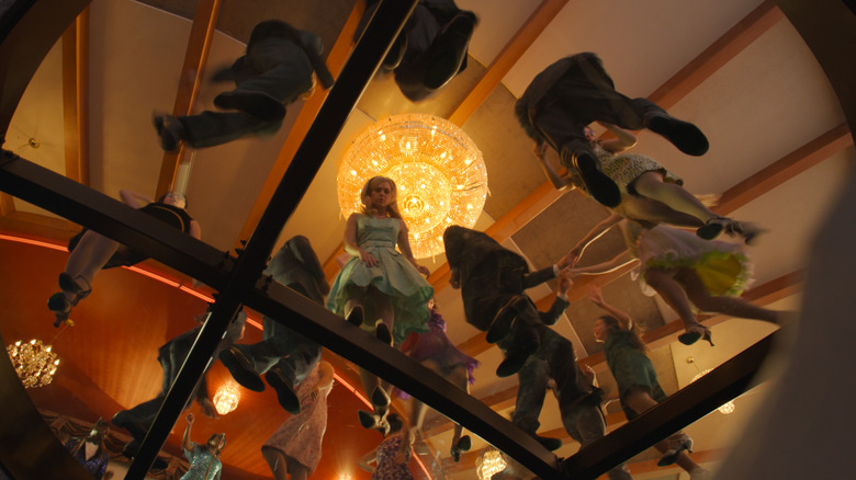 Iris is suspended over the dance floor in "Final Destination Bloodlines" (2025)