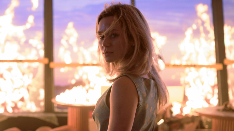 Iris amid flames in "Final Destination Bloodlines" (2025)