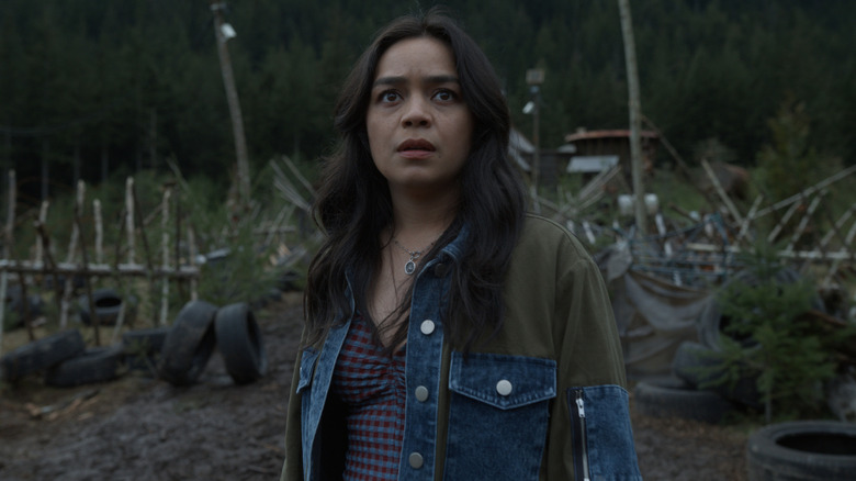 Stefani looks concerned in "Final Destination Bloodlines" (2025)