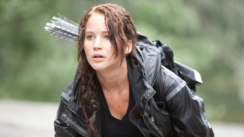 Katniss Everdeen crouching