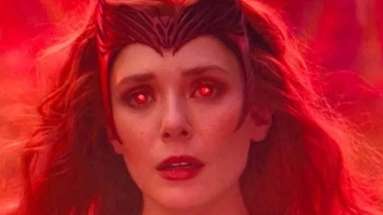 Scarlet Witch eyes glowing red