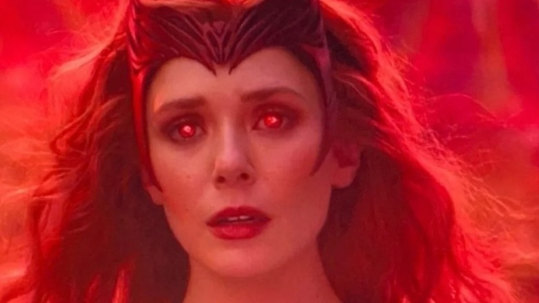 Scarlet Witch eyes glowing red