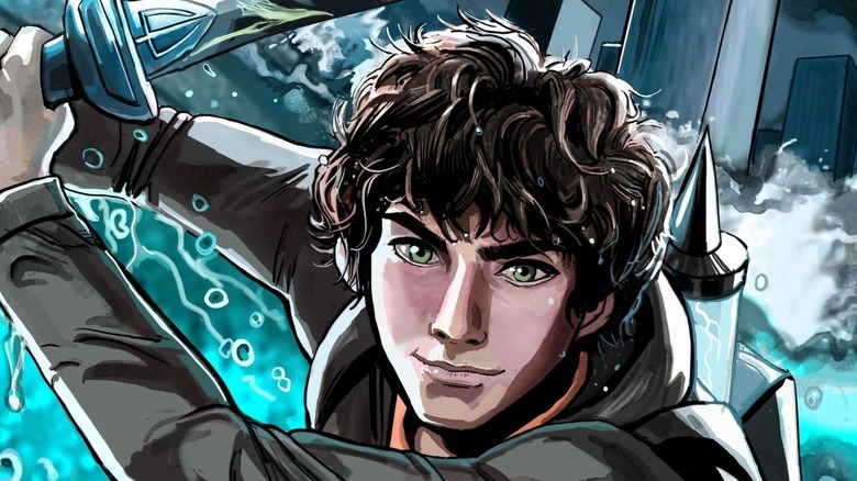 Percy Jackson wields sword