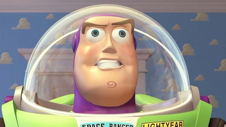 Buzz Lightyear grimacing Toy Story