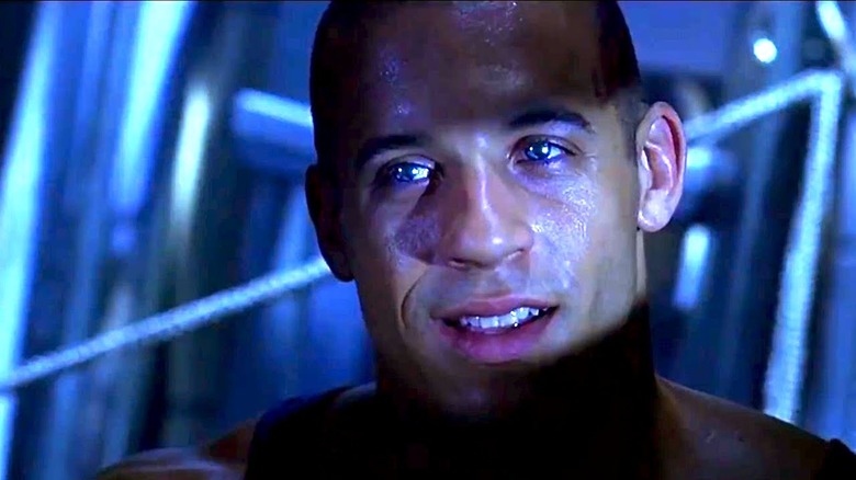 Vin Diesel glowing eyes in Riddick