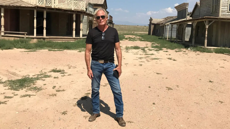 Dave Halls standing on the Rust set