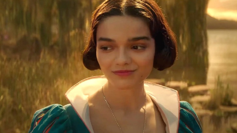 Snow White smirking in the forest