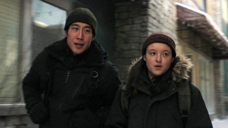 Jessie and Ellie walking together and talking
