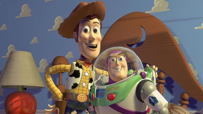 Buzz Lightyear and Woody in Toy Story