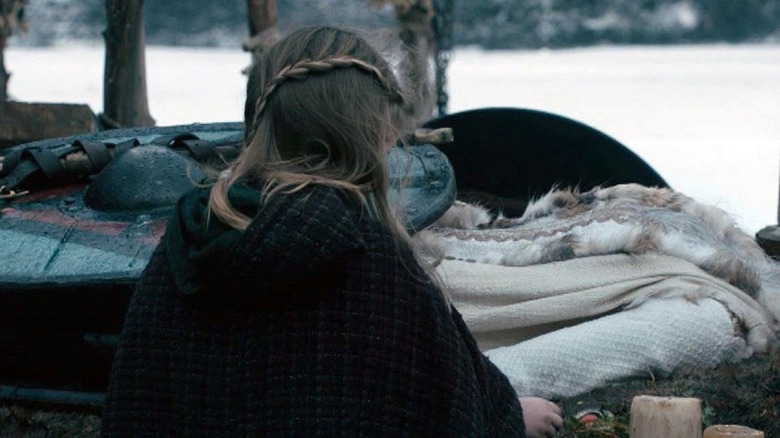 Lagertha's granddaughter says goodbye at her funeral