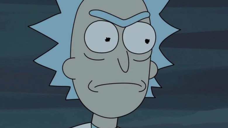 Rick Sanchez frowning