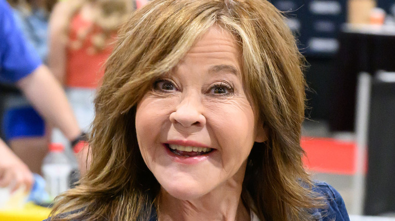 Linda Blair smiling at a 2026 fan expo