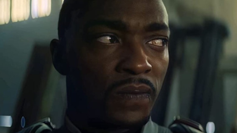 Anthony Mackie Sam Wilson looking serious