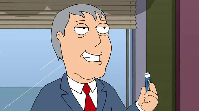 Adam West with chapstick