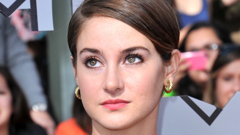 Shailene Woodley looking serious