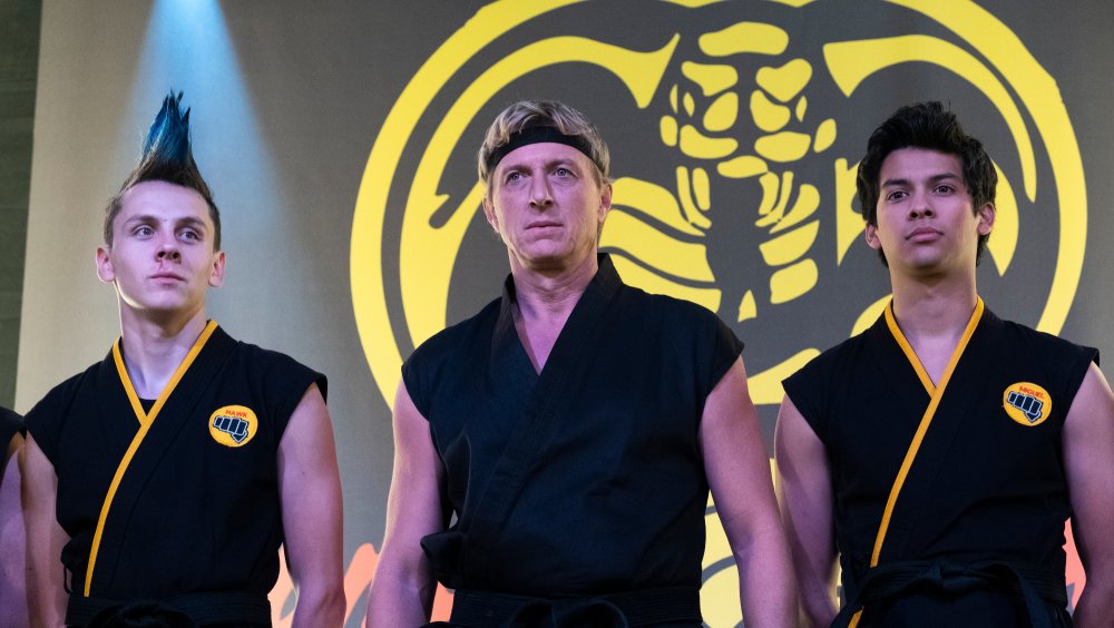 Jacob Bertrand, William Zabka and Xolo Maridueña on Cobra Kai