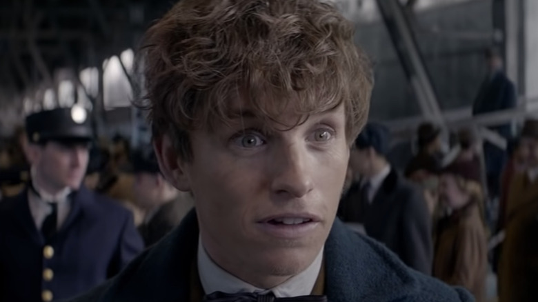 Eddie Redmayne playing Newt Scamander 