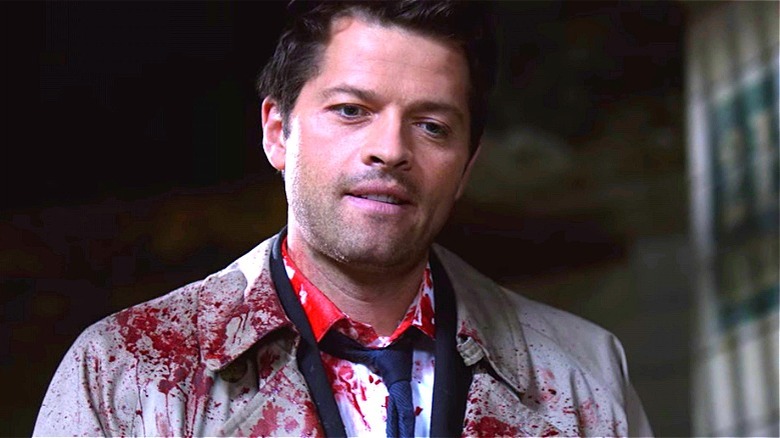 Castiel covered in blood