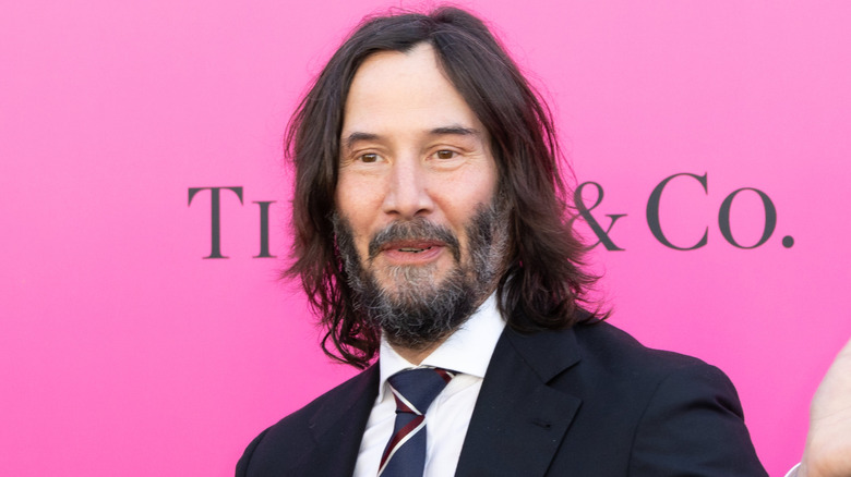 Keanu Reeves smiling