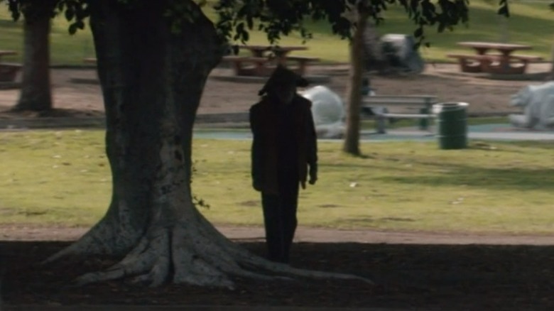Un caminant parat en un parc