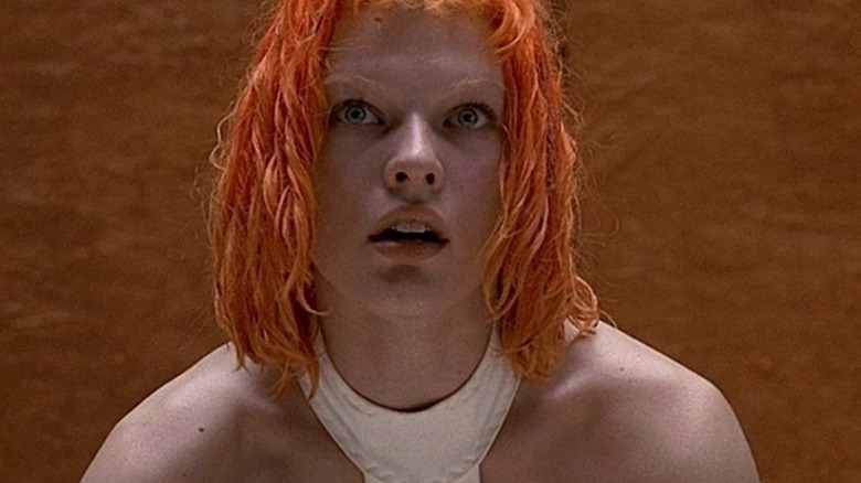 Leeloo wearing white straps