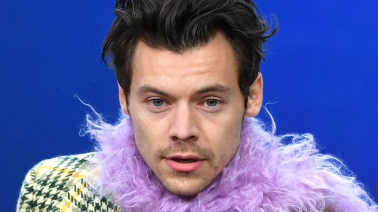 Harry Styles purple scard