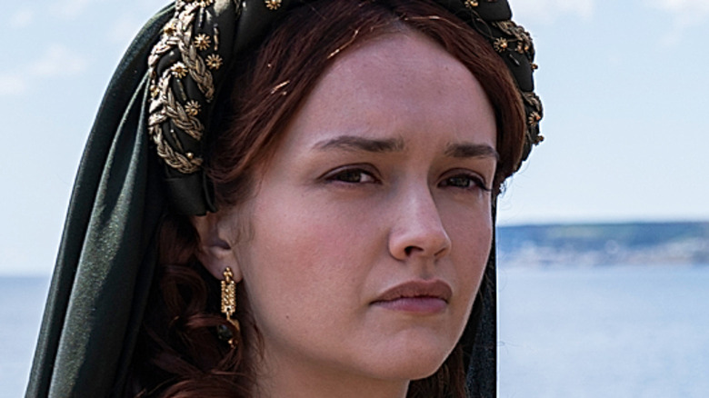 House of the Dragon Olivia Cooke wearing headdress