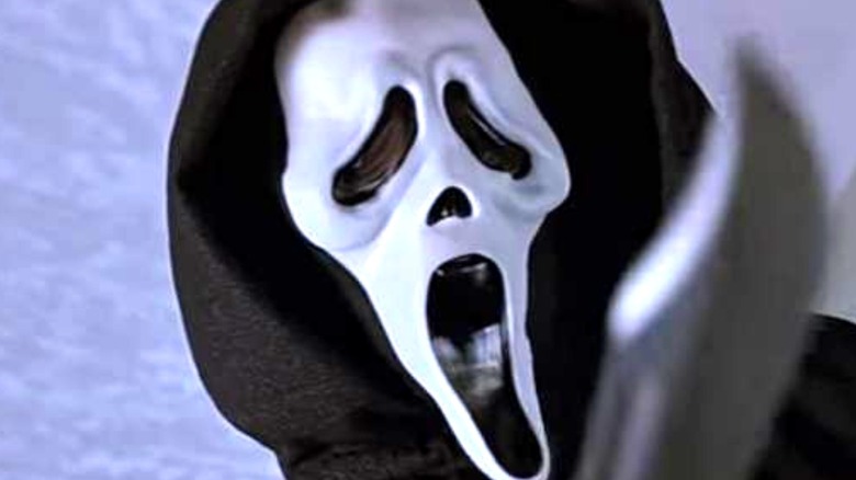 Ghostface wielding knife in Scream