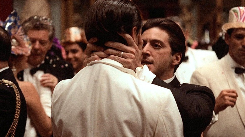 Michael Corleone grabbing Fredo Corleone's face in Godfather II