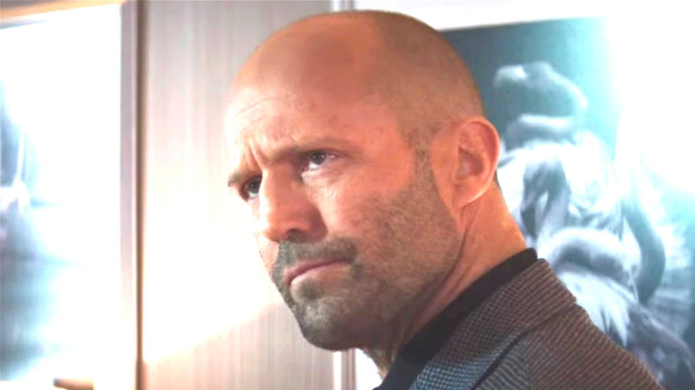 Jason Statham frowning