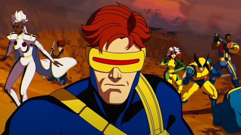 Cyclops in front of X-Men