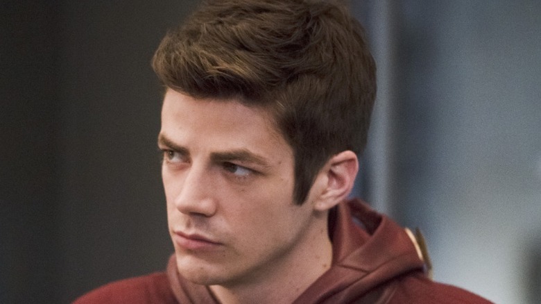 Barry Allen with his mask down
