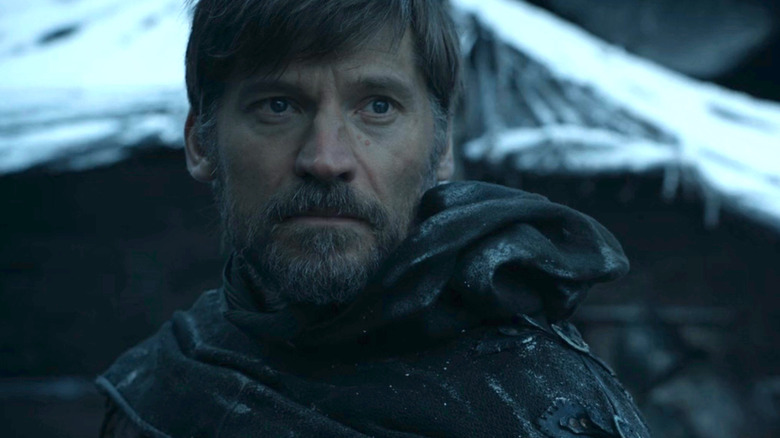 Jaime Lannister wears his hood down