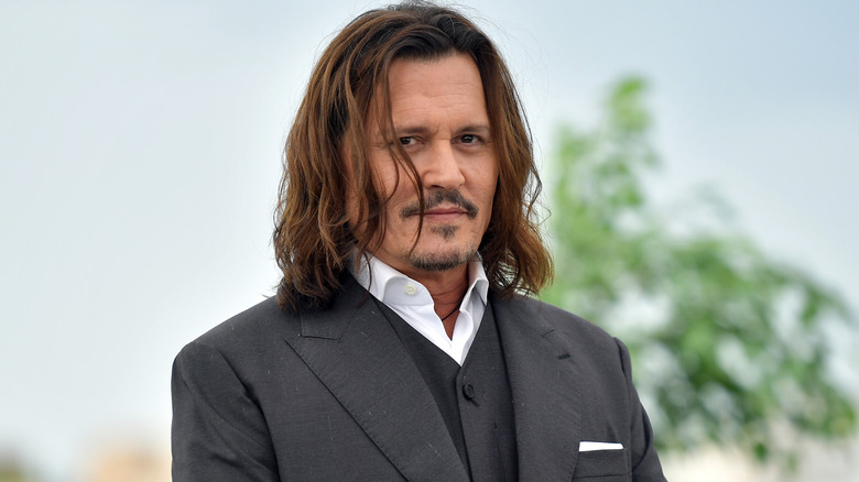 Johnny Depp posing at 