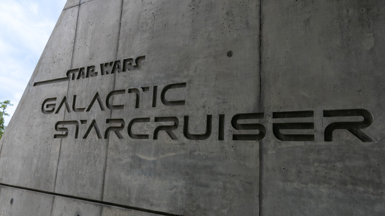 Galactic Starcruiser sign at Disney