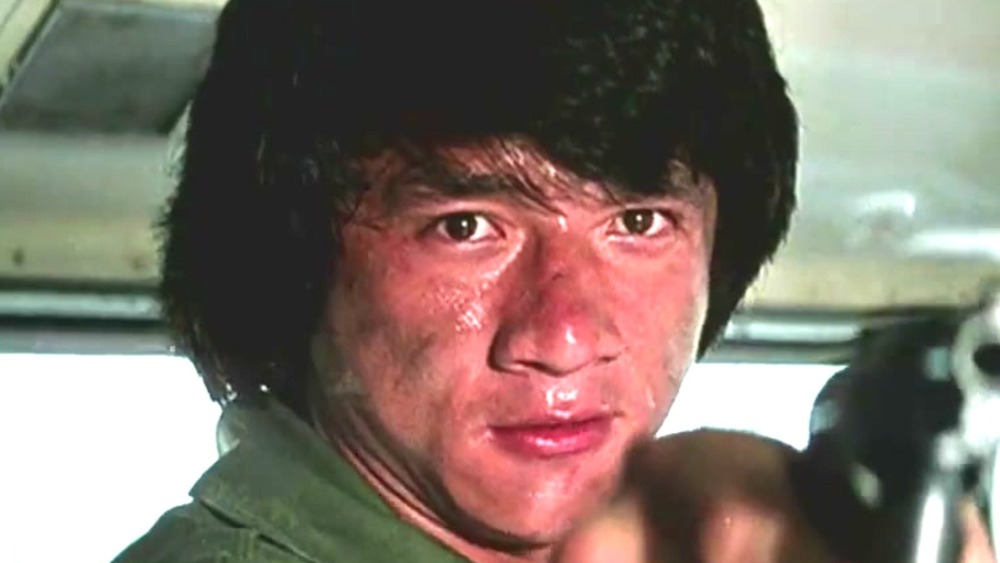 Jackie Chan sweating gun