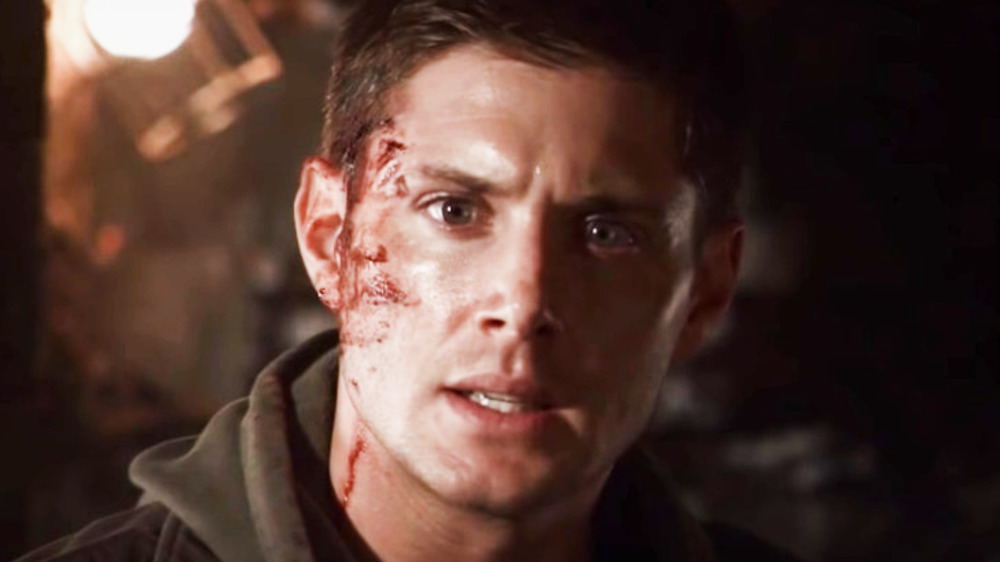 Jensen Ackles with blood on his face